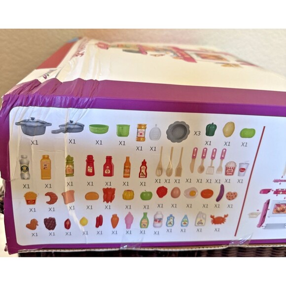 Jukudahu Spray Kitchen Playset Kids Toy W/Pretend Food, Pots & Pans + More NEW - Picture 9 of 12